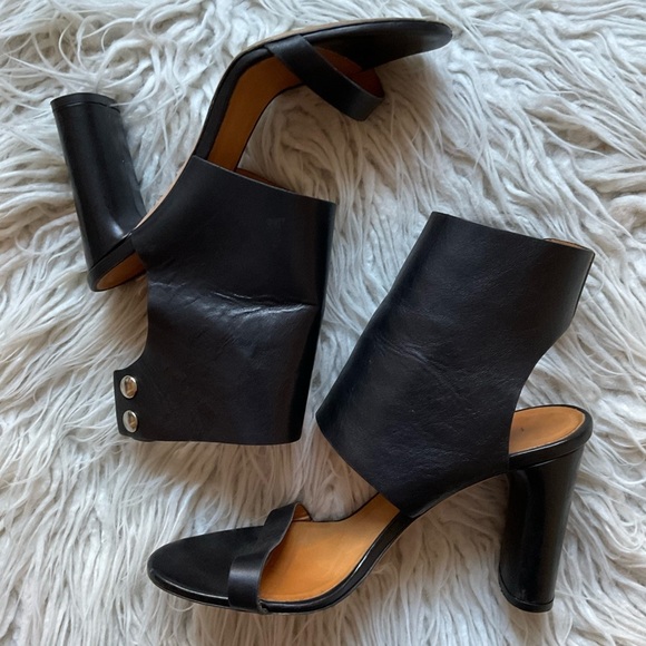 IRO Suthy Black Leather Ankle Cuff Open Toe Heeled Sandals EUC Size 39 - Picture 3 of 10